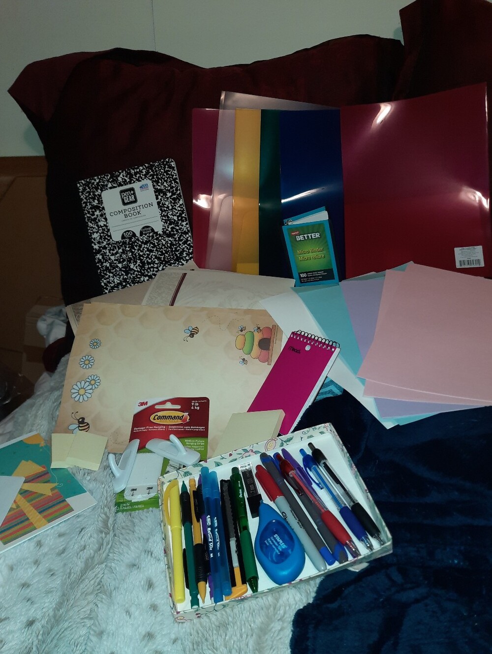 MASSIVE LOT OF OFFICE BACK TO SCHOOL SUPPLIES STAPLES OFFICE DEPOT BUNDLE 56+PCS